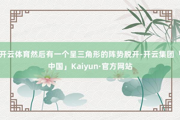 开云体育然后有一个呈三角形的阵势脱开-开云集团「中国」Kaiyun·官方网站