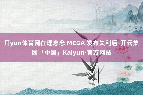 开yun体育网在理念念 MEGA 发布失利后-开云集团「中国」Kaiyun·官方网站