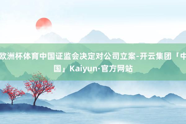 欧洲杯体育中国证监会决定对公司立案-开云集团「中国」Kaiyun·官方网站